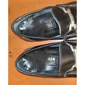 APOLLO WERTVOLLE HANDARBEIT Black Leather Dress Loafers Shoes 8F Horsebit Apollo | Shoes | Apollo Wertvolle Handarbeit Black Leather  main image 4